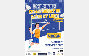 Championnat départemental Jeunes De Badminton de Saône et Loire2025 2026